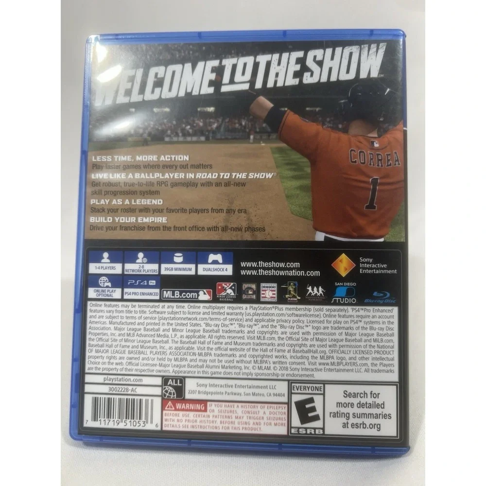 MLB The Show 18 PS4‎ Baseball Video Game PlayStation 4 Complete Tested